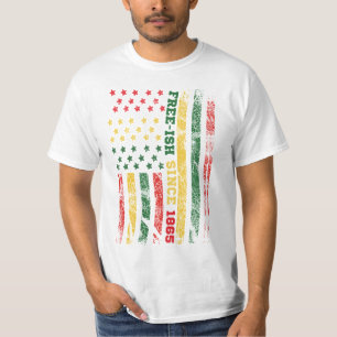 Fri sedan 1865 juni 1961 Flagga 19 T Shirt