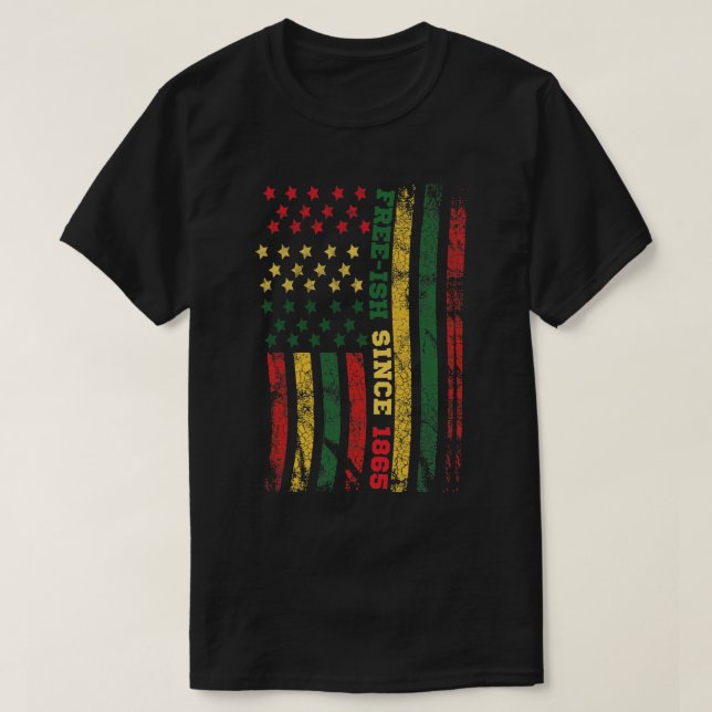 Fri sedan 1865 juni 1961 Flagga T Shirt (Design framsida)