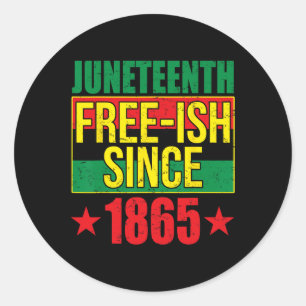 Fri sedan 1865 Svarta historiken Afro-american Runt Klistermärke