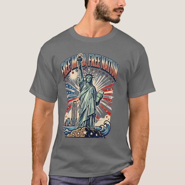 Fri Sinne Fri Nation Design T Shirt (Framsida)
