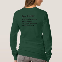 Fri själ: Långärmad Crew Nacke T Shirt