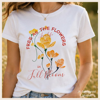 Fri som blommorna Lever livet i full blomning Blom T Shirt