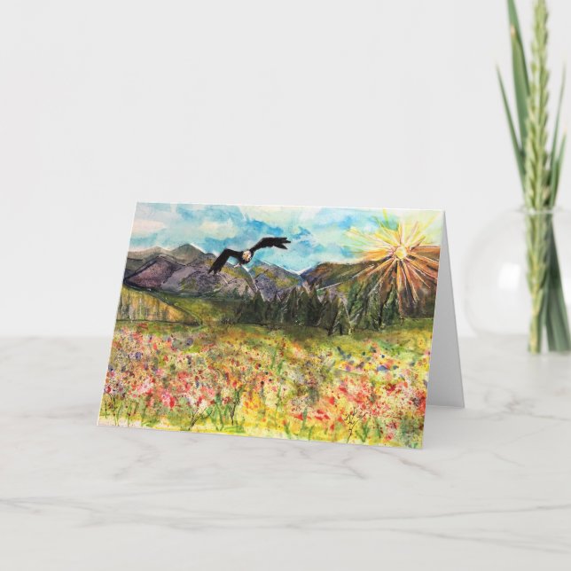 Fri som en Eagle Tack Kort (Framsida)