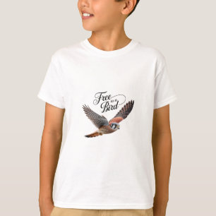 Fri som fågel - Amerikanska Kestrel i Flight Inspi T Shirt