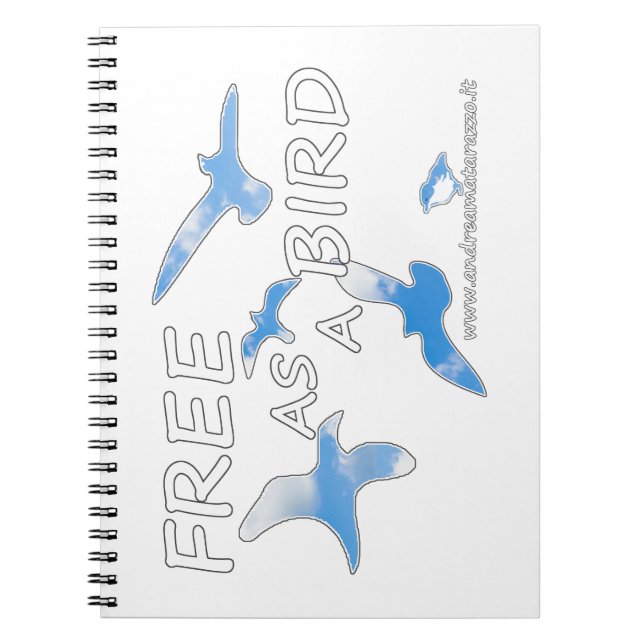 Fri som fågel anteckningsbok (Framsidan)