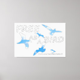 Fri som fågel canvastryck