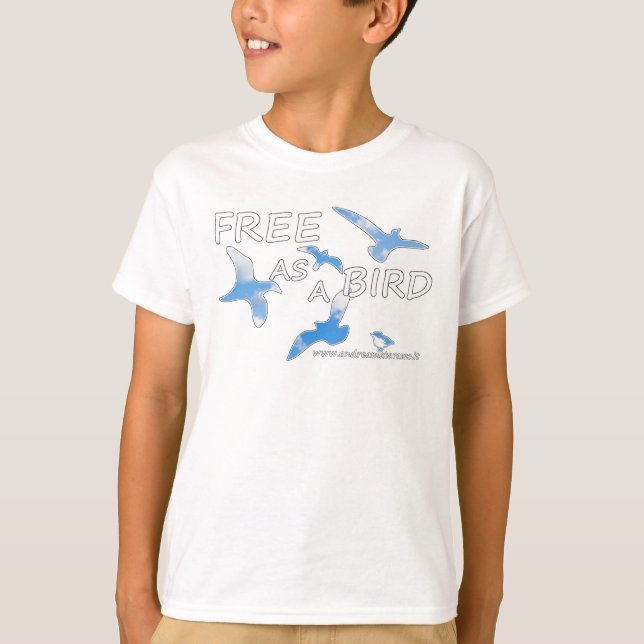 Fri som fågel t shirt (Framsida)