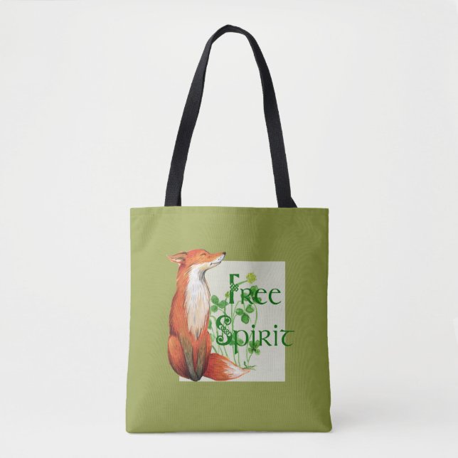 Fri spirit Fox Tote Bag Tygkasse (Framsida)