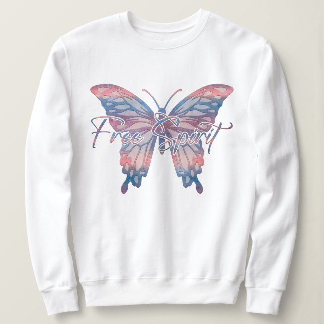 Fri spirit Mandala Butterfly Design T Shirt (Design framsida)
