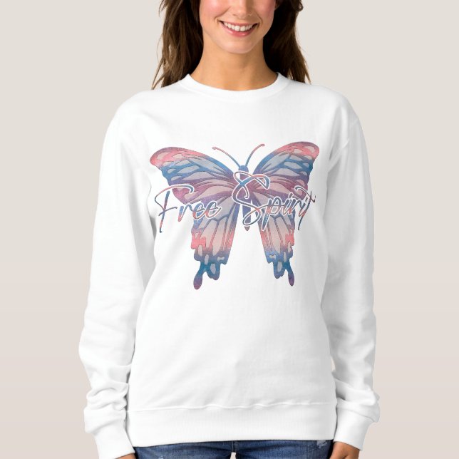 Fri spirit Mandala Butterfly Design T Shirt (Framsida)