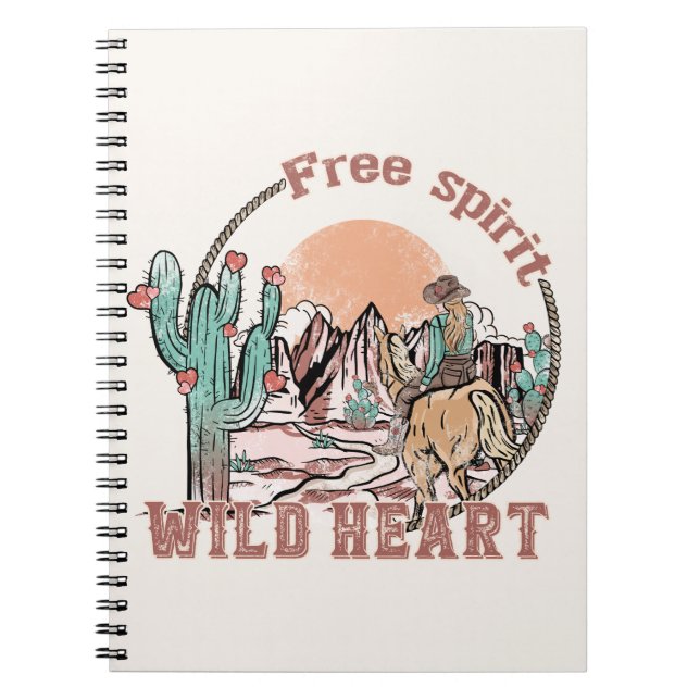 Fri spirit, Vild Heart | WESTERNA LAND Anteckningsbok (Framsidan)