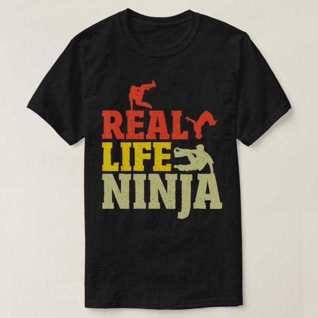 Fri Springer Ninja Youth Parkour T Shirt (Design framsida)