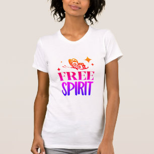 "Fri sprit" med flera färg och fjärilar T Shirt