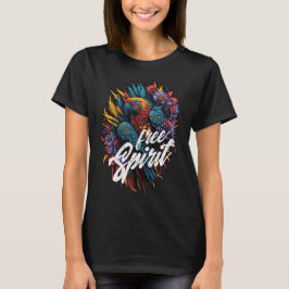 Fri sprit Parrot Summer vibes rainbow T Shirt