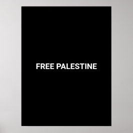 Fri svartvit anpassningsbar i Palestina minimalist Poster