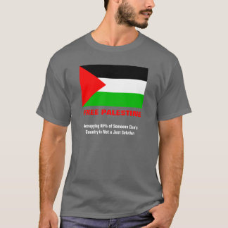 Fri T-tröja för Palestina kolgrå färg Tee Shirt