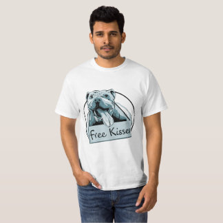 Fri T-tröja för tjur för Pitbull kyssgrop Tee Shirt