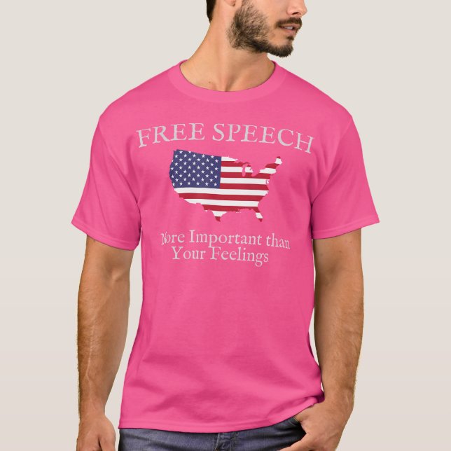 Fri Tal är viktigare än första ändringen T Shirt (Framsida)