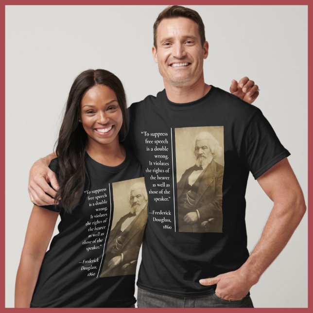 Fri Tal Frederick Douglass Censorship Quote T Shirt (Skapare uppladdad)