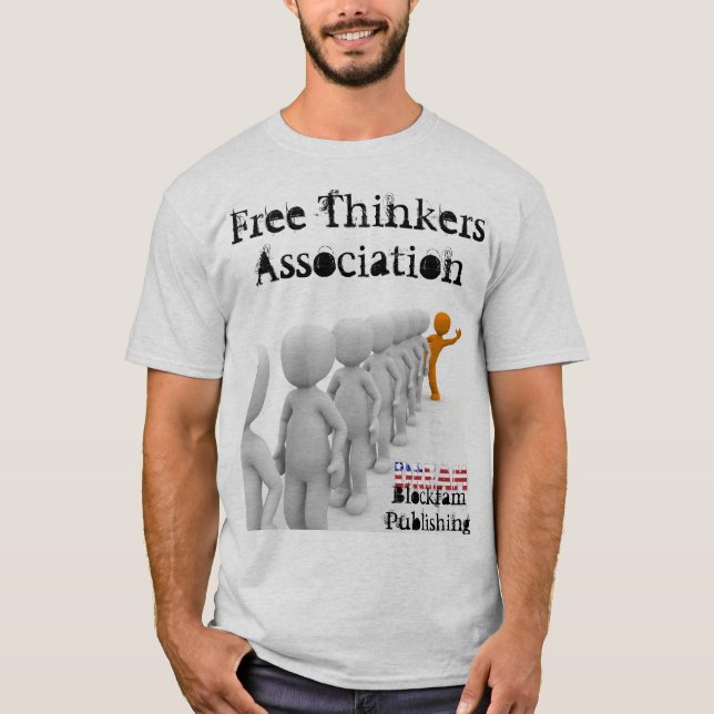 Fri tänkareanslutningmanar T-tröja (grå färg) Tee Shirt (Framsida)