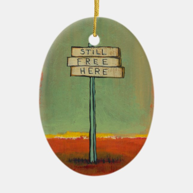 Fri tänkareen som tror på läran om viljans julgransprydnad keramik (Framsidan)