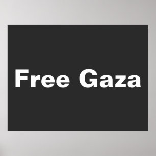 Fri text till Gaza: stöd till Gaza Palestina Poster