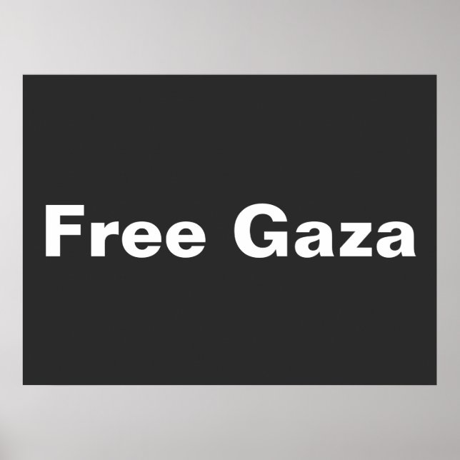 Fri text till Gaza: stöd till Gaza Palestina Poster (Framsidan)