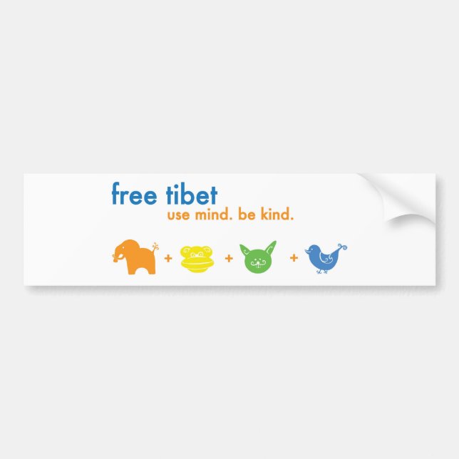 Fri Tibet bildekal (Framsidan)