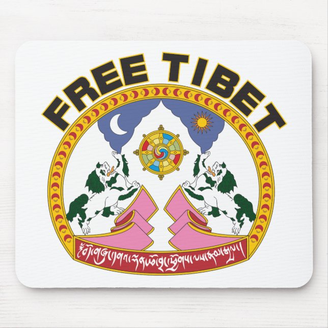 Fri Tibet Emblem Musmatta (Framsidan)