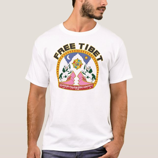 Fri Tibet Emblem T-shirt (Framsida)