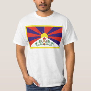 Fri Tibet flagga T-shirt