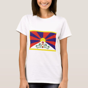 Fri Tibet flagga Tee