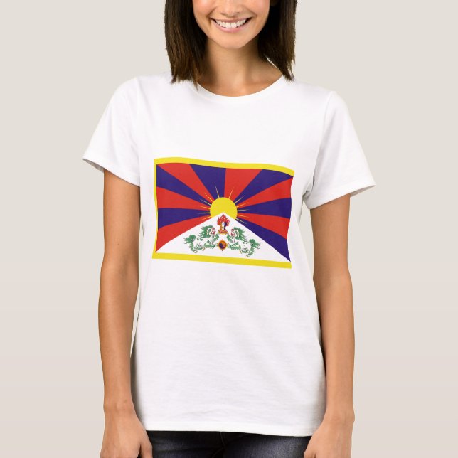 Fri Tibet flagga Tee (Framsida)