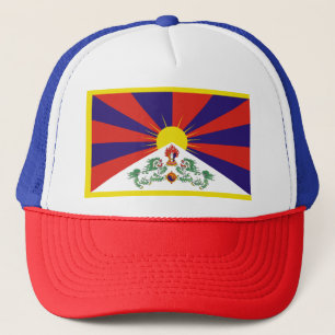 Fri Tibet flagga Truckerkeps