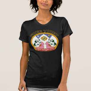 Fri Tibet flaggalogotyp T-shirt