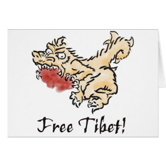 Fri Tibet! Hälsningskort
