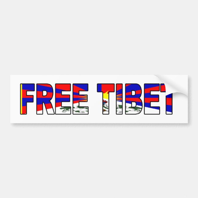Fri Tibet Klistermärke (Framsidan)