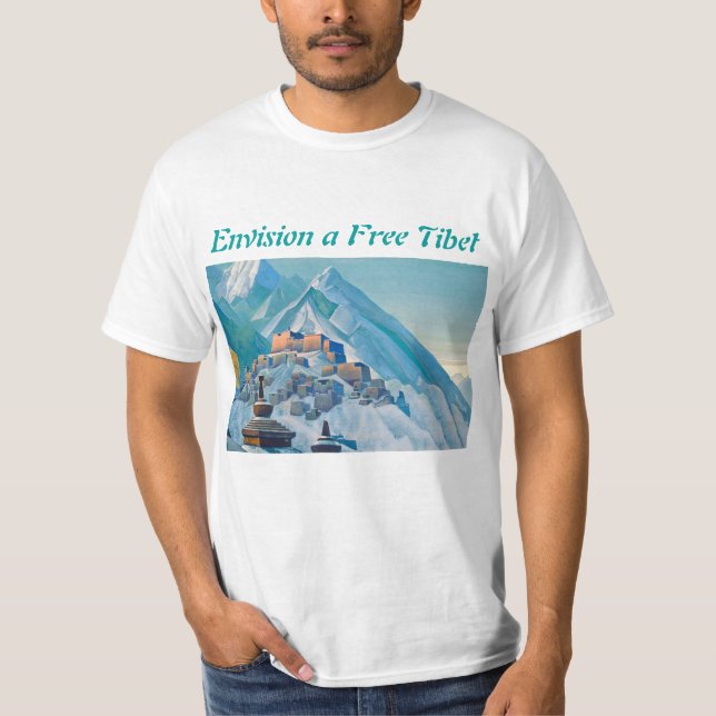 Fri Tibet manar skjorta T-shirt (Framsida)