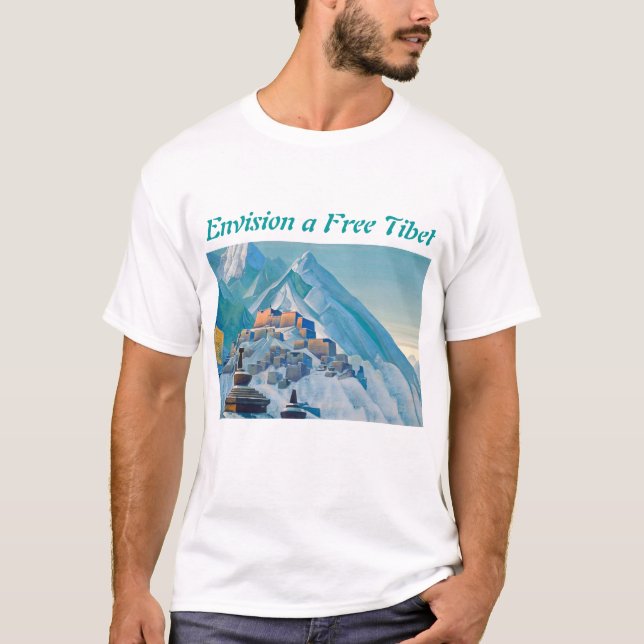 Fri Tibet manar skjorta T-shirt (Framsida)