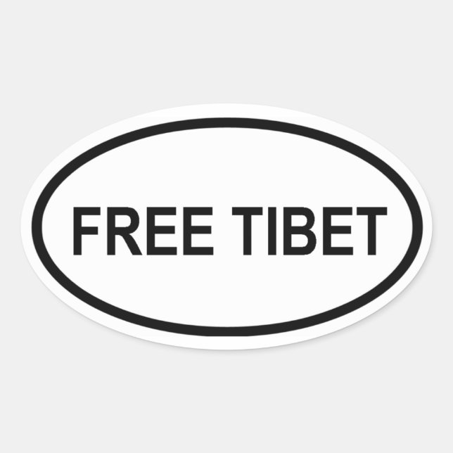 FRI TIBET OVALT KLISTERMÄRKE (Framsida)