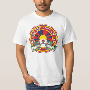 Fri Tibet rundalogotyp Tee