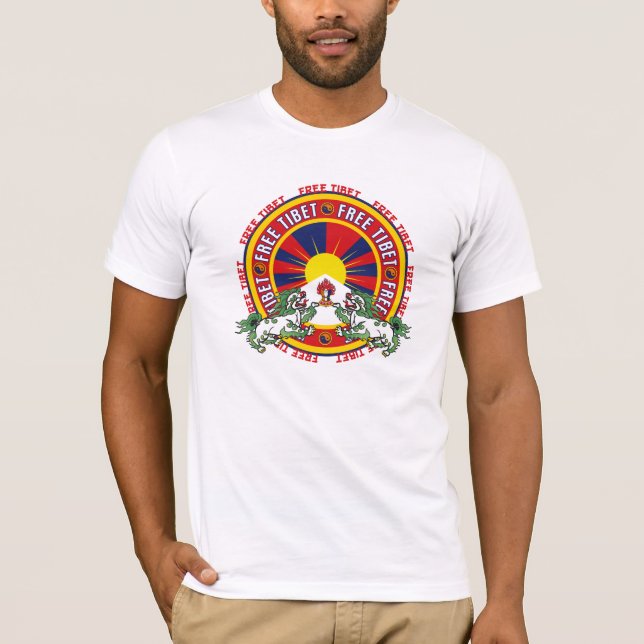 Fri Tibet rundalogotyp Tee (Framsida)