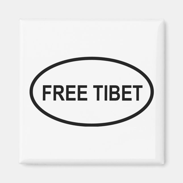 Fri Tibet Square Magnet (Framsidan)