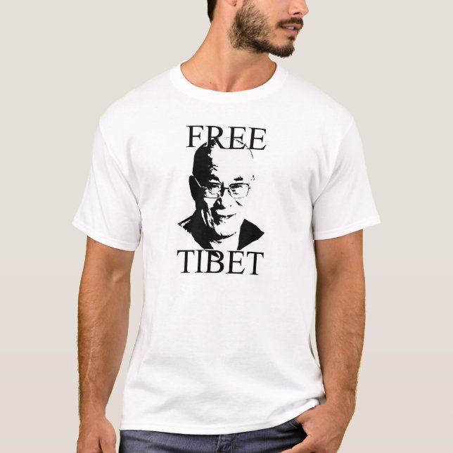 Fri Tibet T-tröja T Shirt (Framsida)