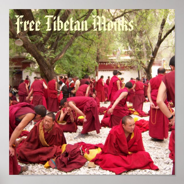 Fri tibetansk Munk Poster (Framsidan)