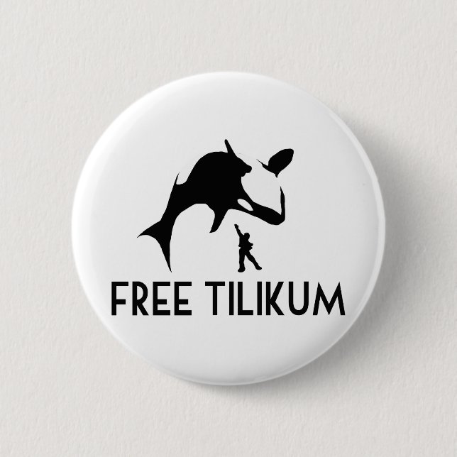 Fri Tilikum Spara vid Orca Killer Whale Knapp (Framsida)