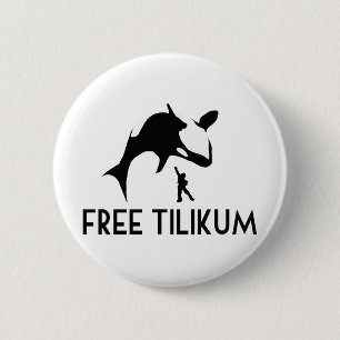 Fri Tilikum Spara vid Orca Killer Whale Knapp