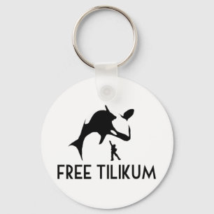 Fri Tilikum Spara vid Orca Killer Whale Nyckelring