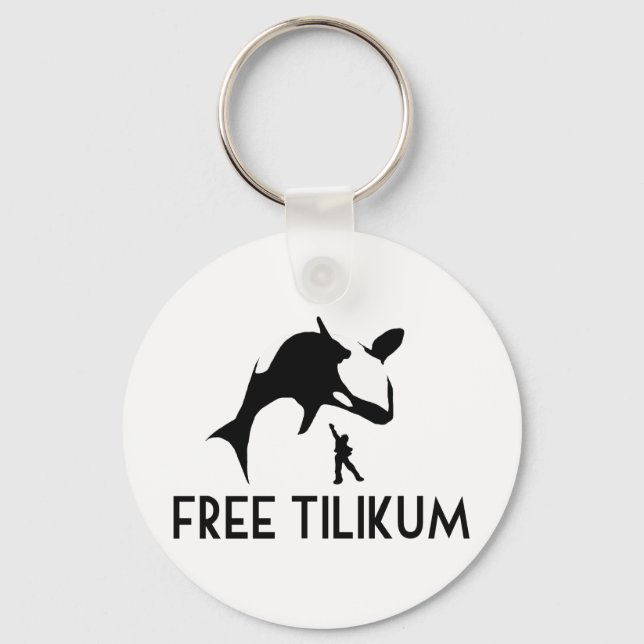 Fri Tilikum Spara vid Orca Killer Whale Nyckelring (Framsida)