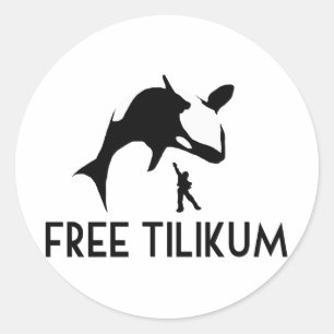 Fri Tilikum Spara vid Orca Killer Whale Runt Klistermärke